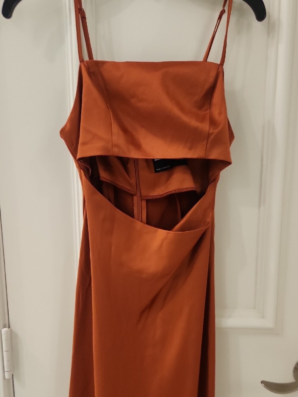 ASOS Rust-Orange Backless Spaghetti-Strap Gown - Picture 3 of 4